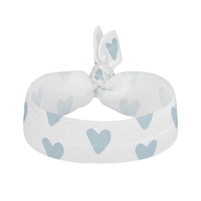 Love Hearts Pattern Elastic Hair Tie (Front)