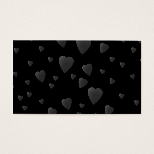 Love Hearts Pattern in Black and Gray. (Front)