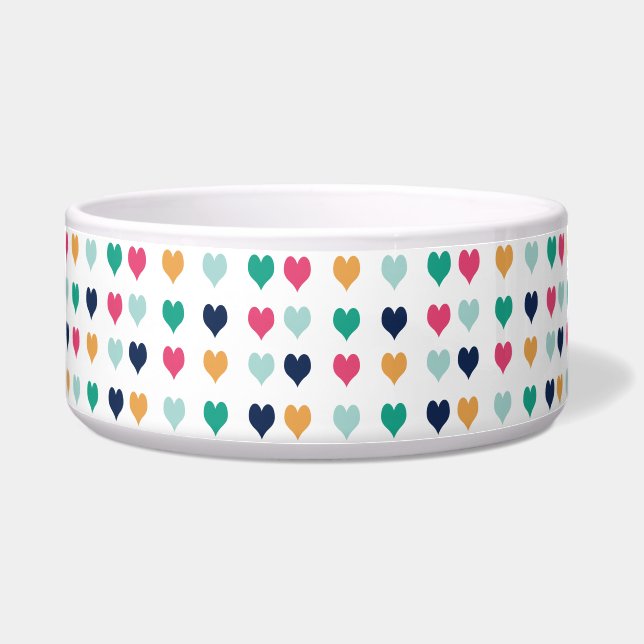 Love Hearts Pattern Multicoloured Bowl (Front)