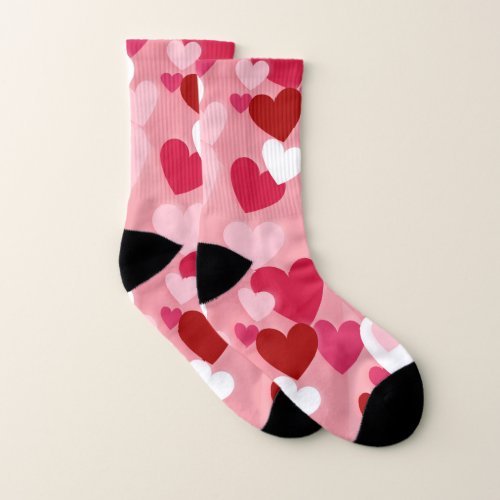 Love Hearts Pattern Socks