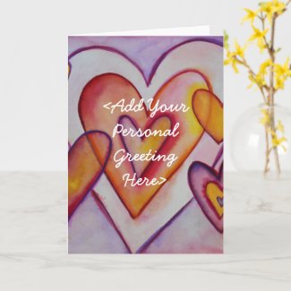 Love Hearts Personalized Custom Greeting Cards