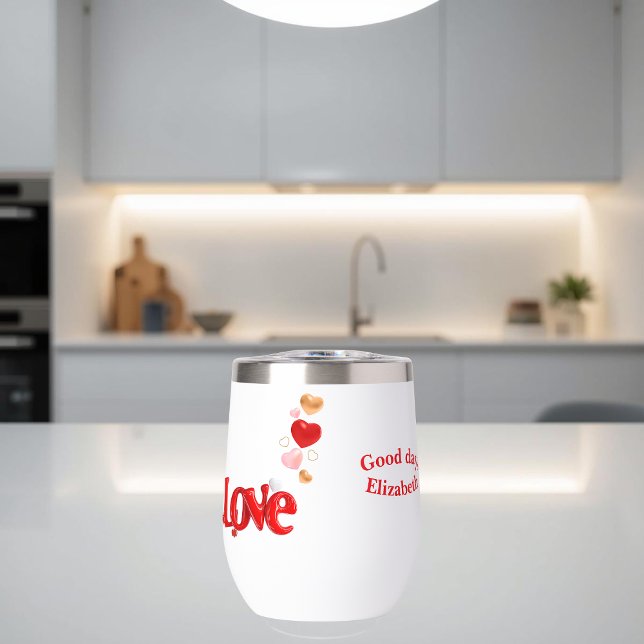 Love & Hearts Personalized Water Bottle (Creator Uploaded)