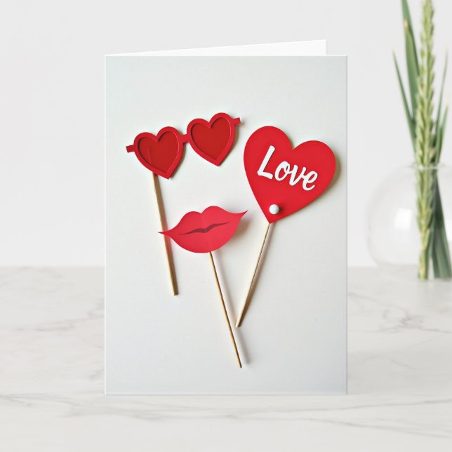 Love Hearts Photo Booth Card (Front)