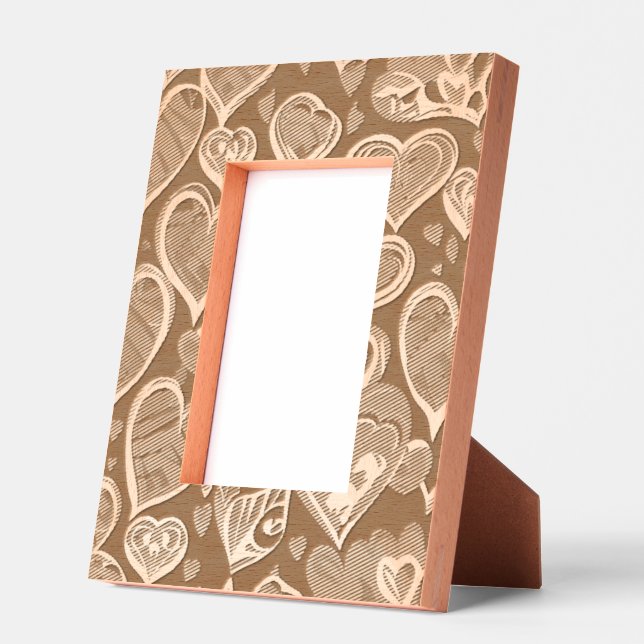 Love Hearts Photo Display for Couples Engraved Frames (Left)