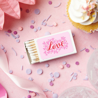 Love hearts - pink and red matchboxes