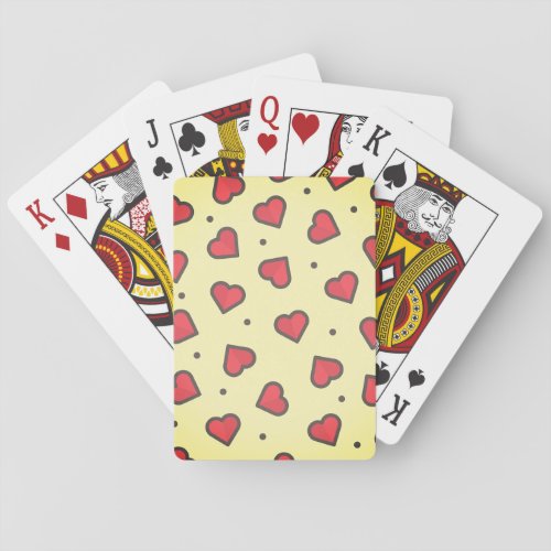 love hearts playing cards