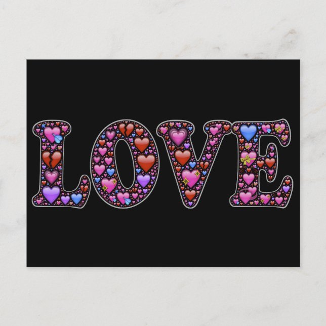 Love Hearts Postcard (Front)
