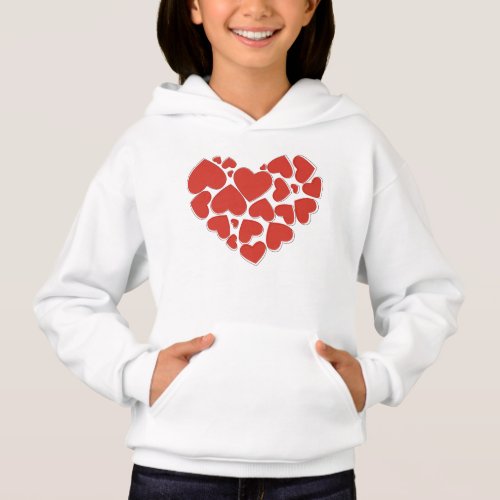 Love Hearts Red Hearts Valentines Day Hoodie