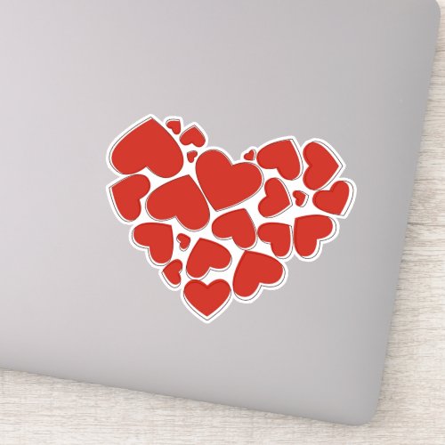Love Hearts Red Hearts Valentines Day Sticker