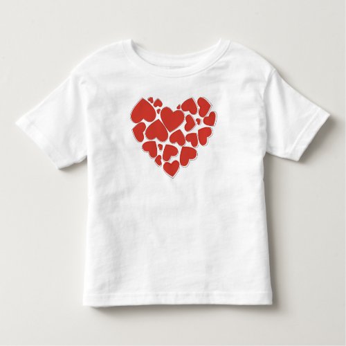 Love Hearts Red Hearts Valentines Day Toddler T_shirt