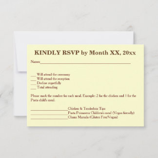 Love Hearts & Red Rose Wedding RSVP Menu Invite