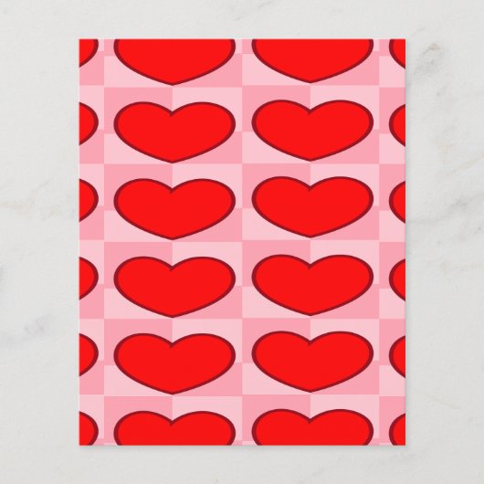 love hearts red squares (Front)