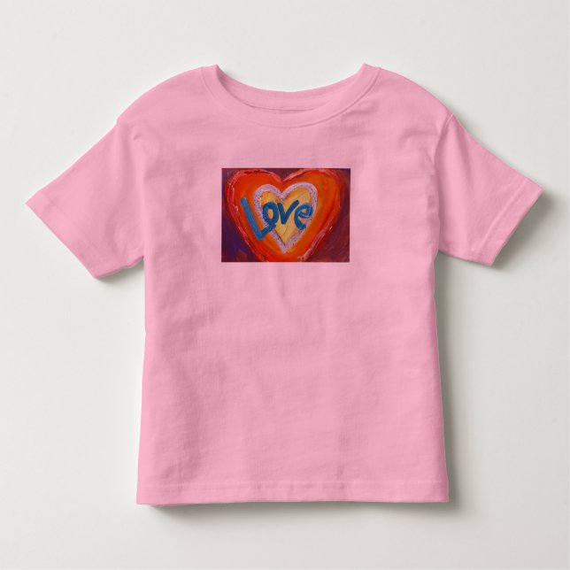 Love Hearts Ripple Inspirational Word Art T-Shirts (Front)