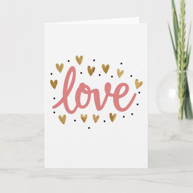 Love Hearts Simple Card (Front)