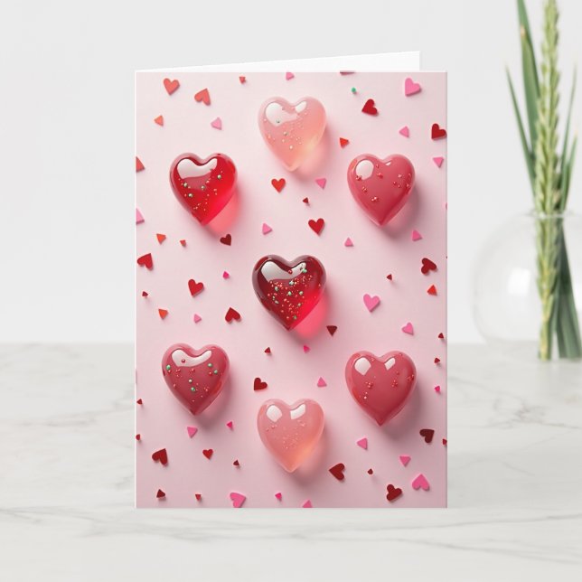 Love Hearts Sweet Valentines Card (Front)