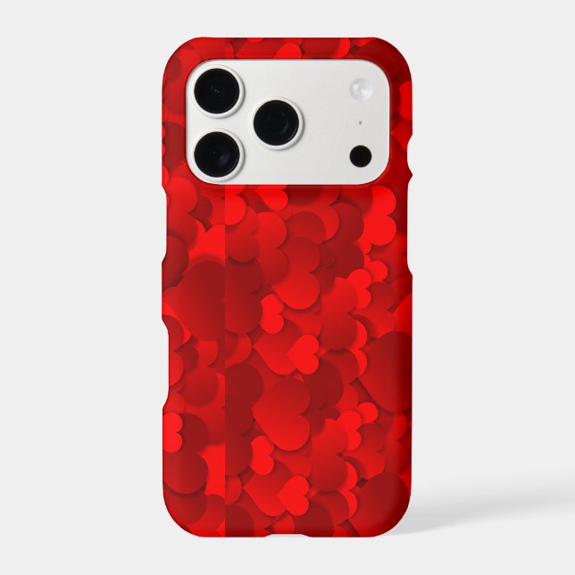Love Hearts Texture Red Pattern-19909 Iphone Case (Back)