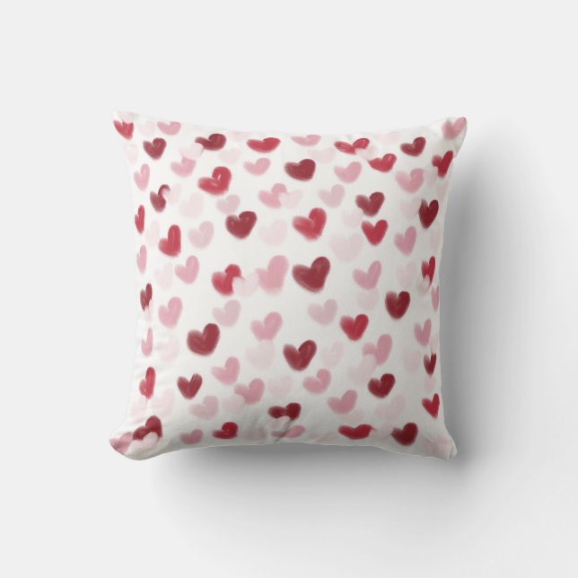 Love Hearts Throw Pillow (Front)
