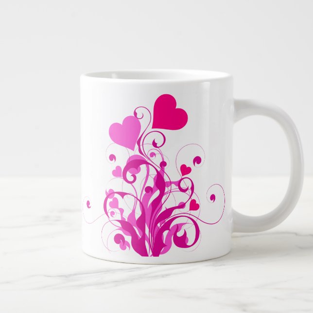 Love Hearts Tree-25053 Giant Coffee Mug (Right)