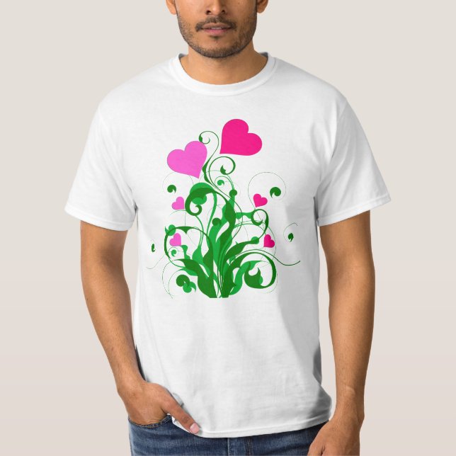 Love Hearts Tree-46555 T-Shirt (Front)