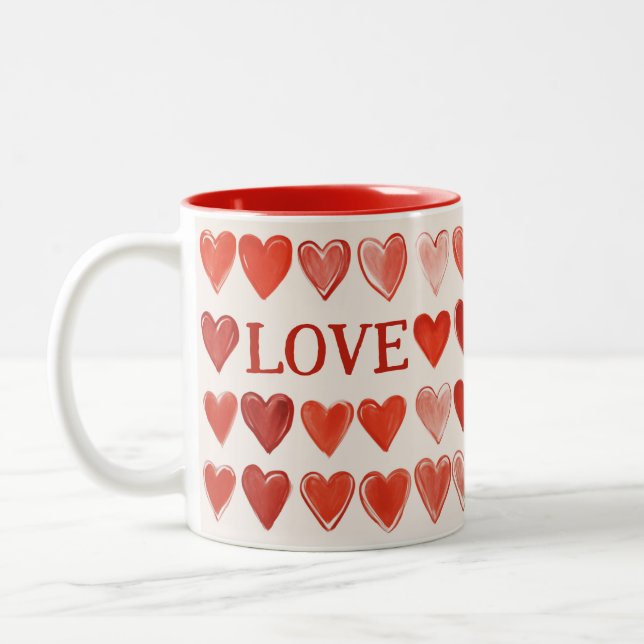 Love Hearts Two-Tone Mug (Left)