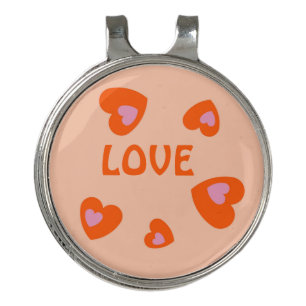 LOVE HEARTS VALENTINE,  MEN, BOYFRIEND CASUAL GIFT GOLF HAT CLIP