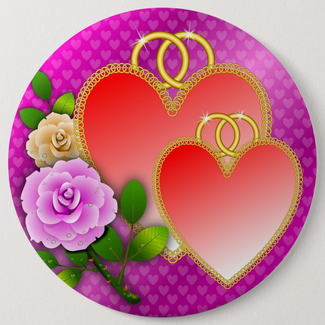 Love Hearts Valentine's Day-20362 Button (Front)