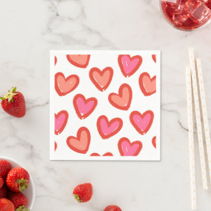 Love Hearts Valentine's Day Napkins