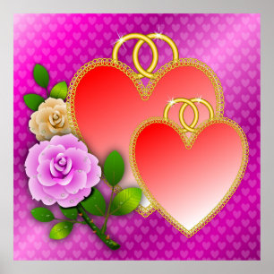 Love Hearts Valentine's Day Poster