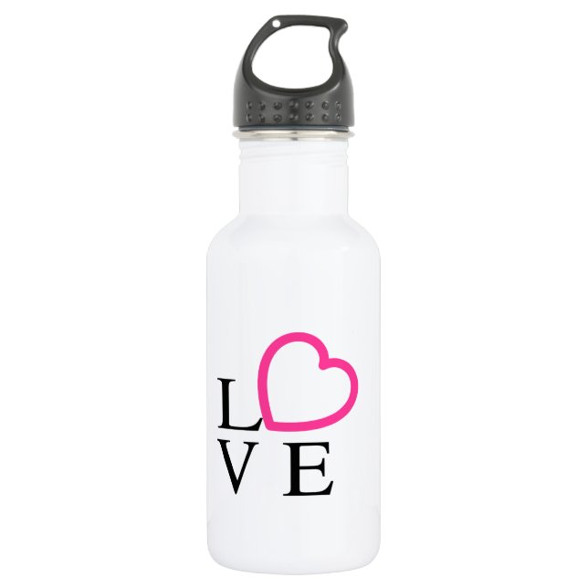 Love Hearts Water Bottle (Front)