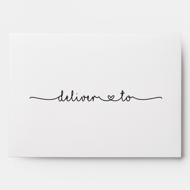 Love Hearts Wedding Invitation Envelope (Front)