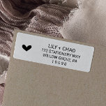 Love Hearts Wedding Label<br><div class="desc">These love hearts wedding return address labels are perfect for a rustic wedding. The romantic minimalist design features a sweet and simple heart. Purchase the return address label size for your wedding invitations, and the address label size for your RSVP envelopes. These labels can be used for a wedding, bridal...</div>