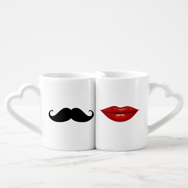 Love Hearts Wedding Shower Peace Sunset Coffee Mug Set (Front Nesting)