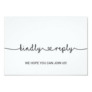 Love Hearts Wedding Website RSVP Invitation