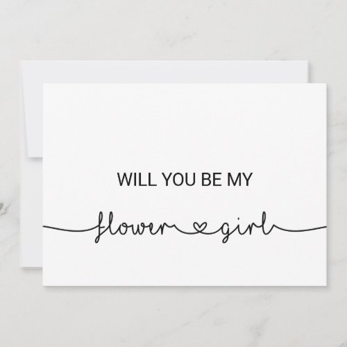 Love Hearts Will You Be My Flower Girl Invitation