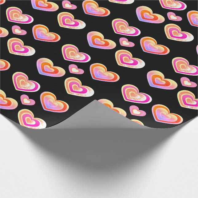 Love hearts wrapping paper (Corner)