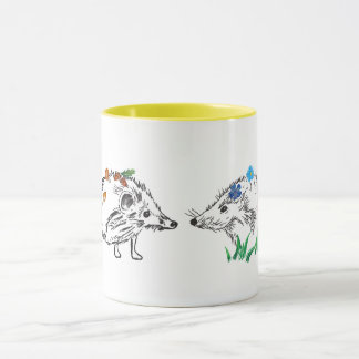 Love Hedgehogs Autumn drawing Drawing  Mug
