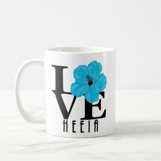 LOVE Heeia Hawaii Blue Hibiscus 11oz Coffee Mug