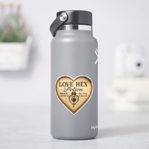Love Hex Potion - Heart-Shaped Halloween Label