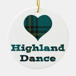 Love Highland Dance (add your message on the back) Ceramic Ornament