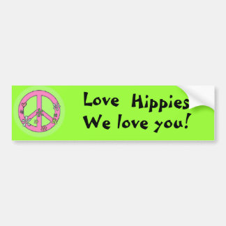 Love Hippies! Bumper Sticker