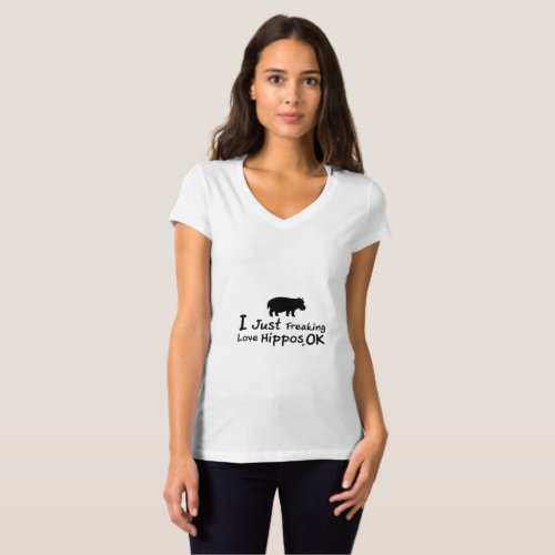Love Hippos Funny Hippopotamus Loverss Fiona Baby T_Shirt