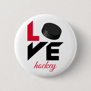 Love hockey button