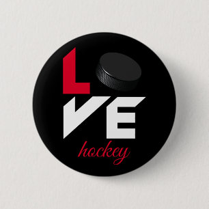 Love hockey button