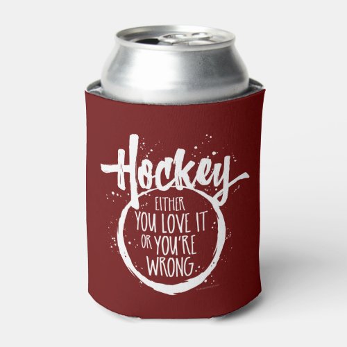 Love Hockey Can Cooler