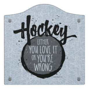 Love Hockey Door Sign