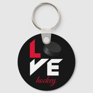 Love hockey keychain