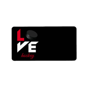 Love hockey label