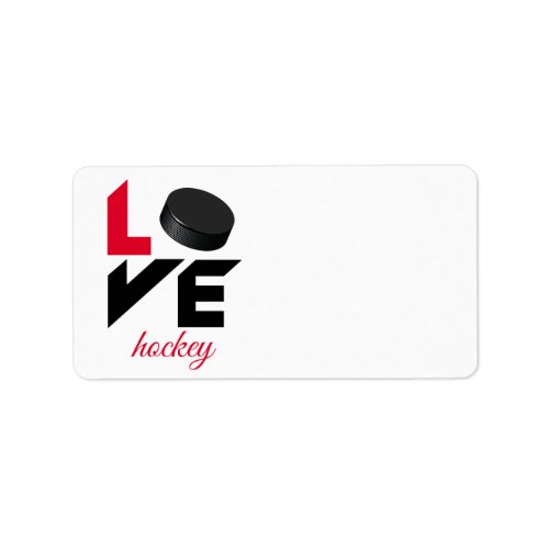 Love hockey label