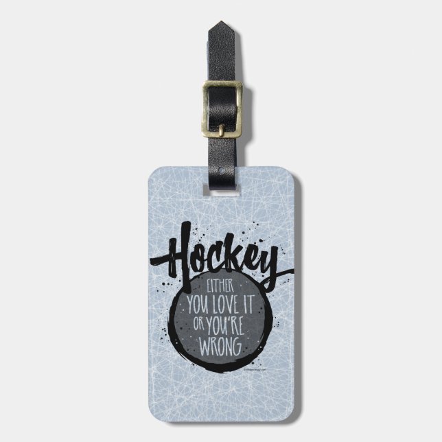 Love Hockey Luggage Tag (Front Vertical)
