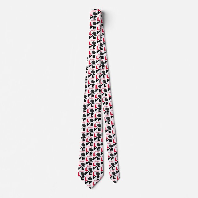 Love hockey neck tie (Front)